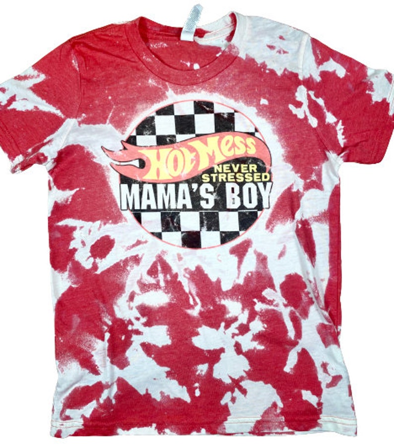 Boy Mama Mama's Boy Matching Set Tshirts Bleached Etsy
