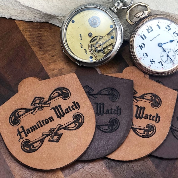 LEATHER hand made Pocket Watch storage pouch- Hamilton, Elgin other pocket watches - Customized Pocket watch case - pocket watch protector