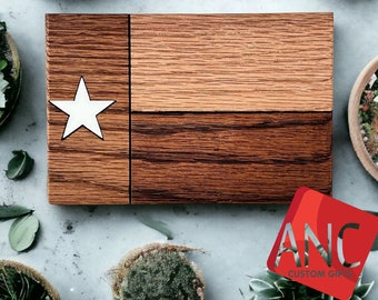 Texas Flag Paper weight, Personalized Paper Weight, Customized Oak Desk paperweight, Republic of Texas, Texas Flag groomsmen gifts, Wedding