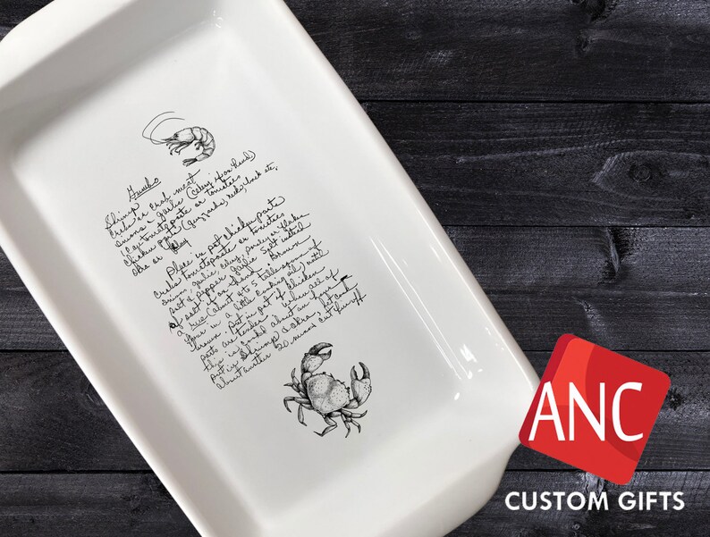 Personalized casserole pan Hand recipe etched Favorite image 8
