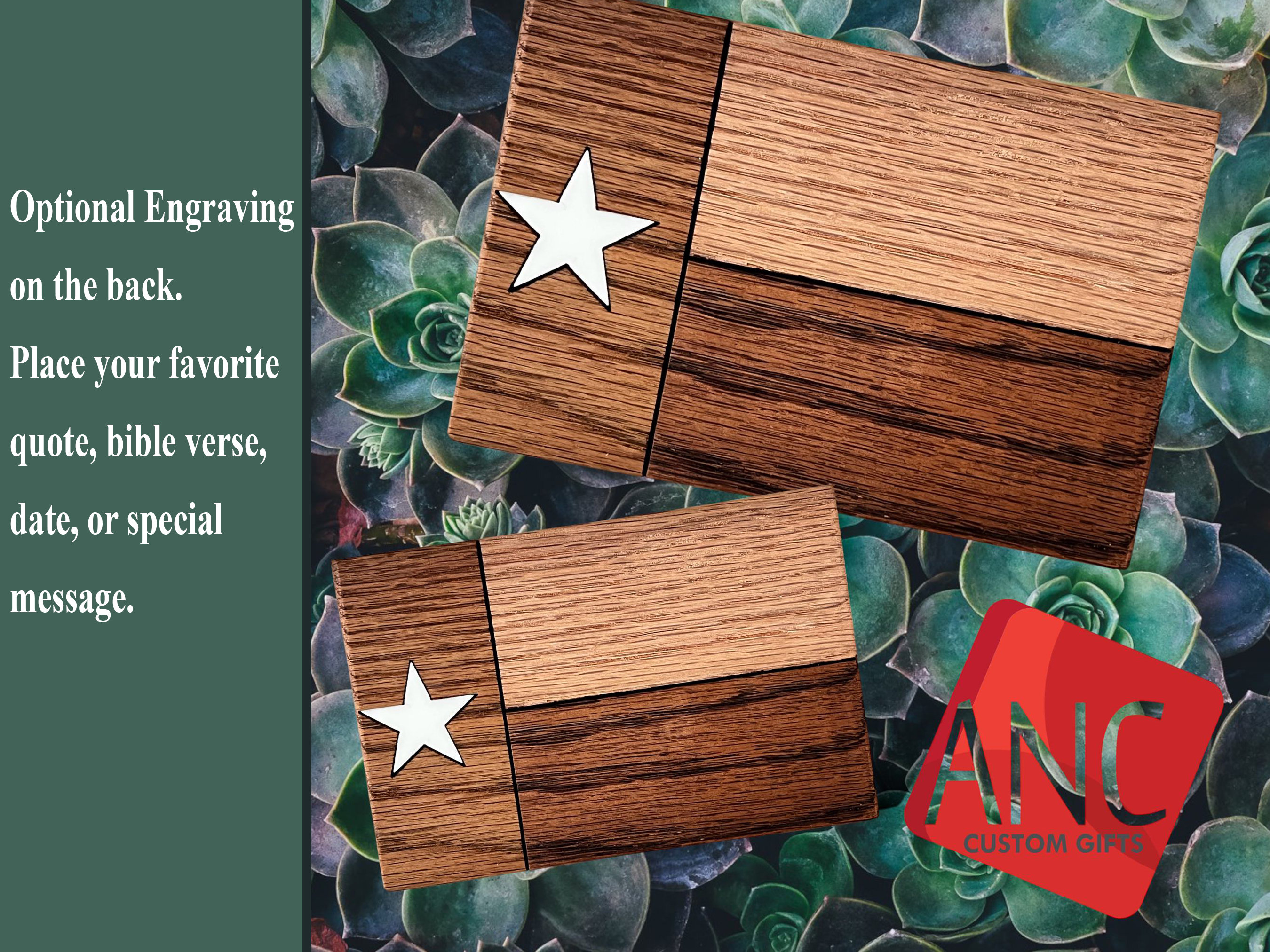 Texas Flag Paper Weight, Personalized Paper Weight, Customized Oak Desk ...