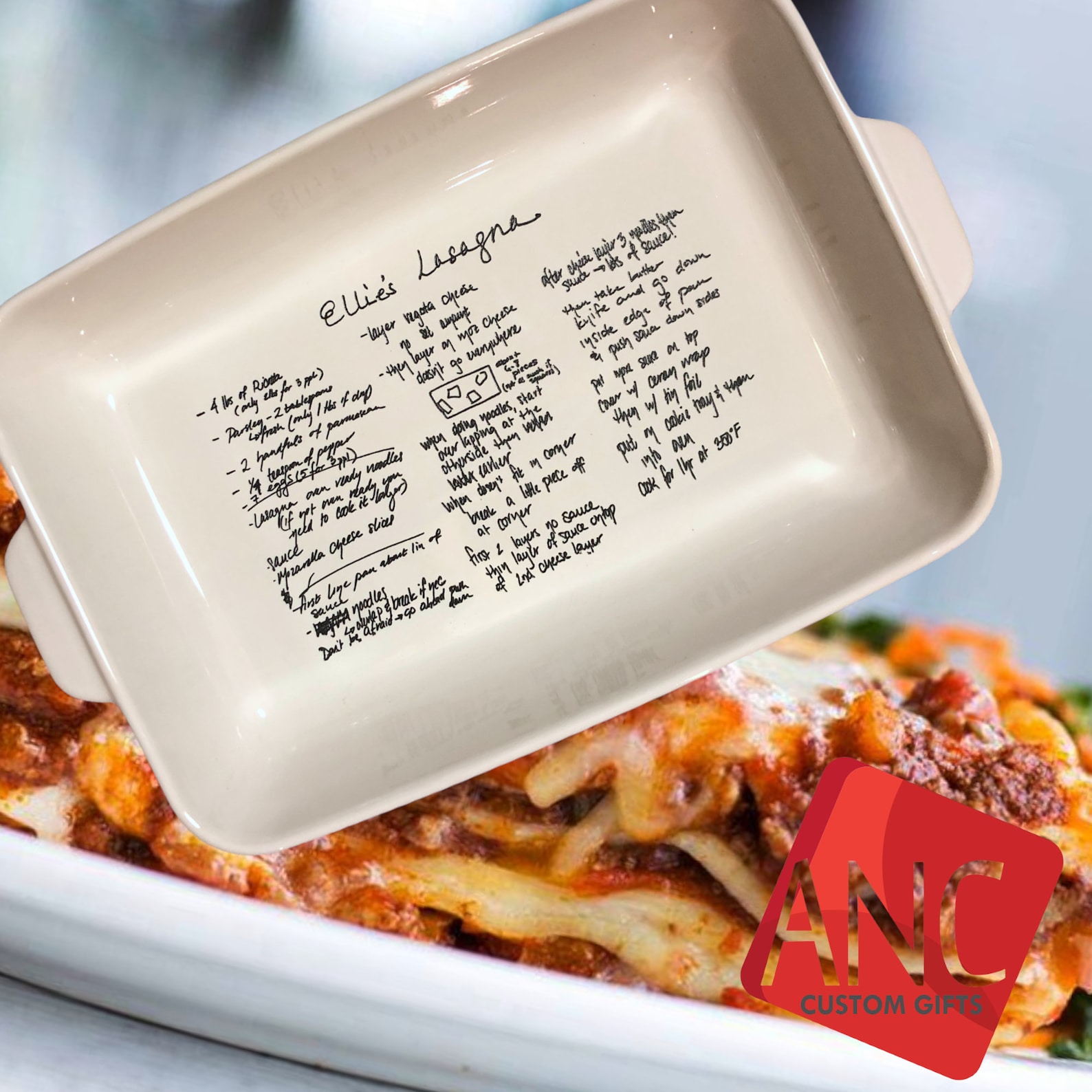 Personalized Casserole Pan, Hand Recipe Etched, Favorite Recipe Pan ...