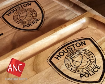 HPD Personalized Cutting Board- Gifts for Dad - Other LEO Agencies- Houston Police Department - Sheriff Department