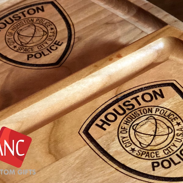 HPD Personalized Cutting Board- Gifts for Dad - Other LEO Agencies- Houston Police Department - Sheriff Department