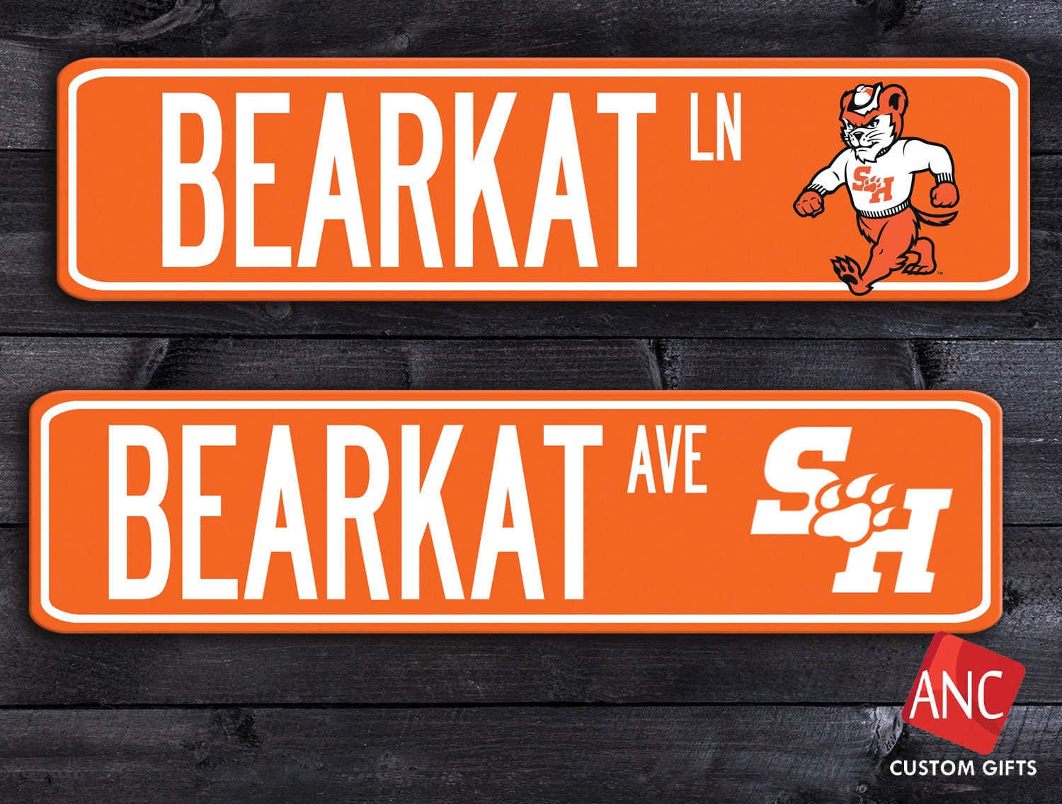 Sam Houston State University Gartenflagge – SHSU Bearkats Design, 100% Polyester, Doppelseitig (Design A)