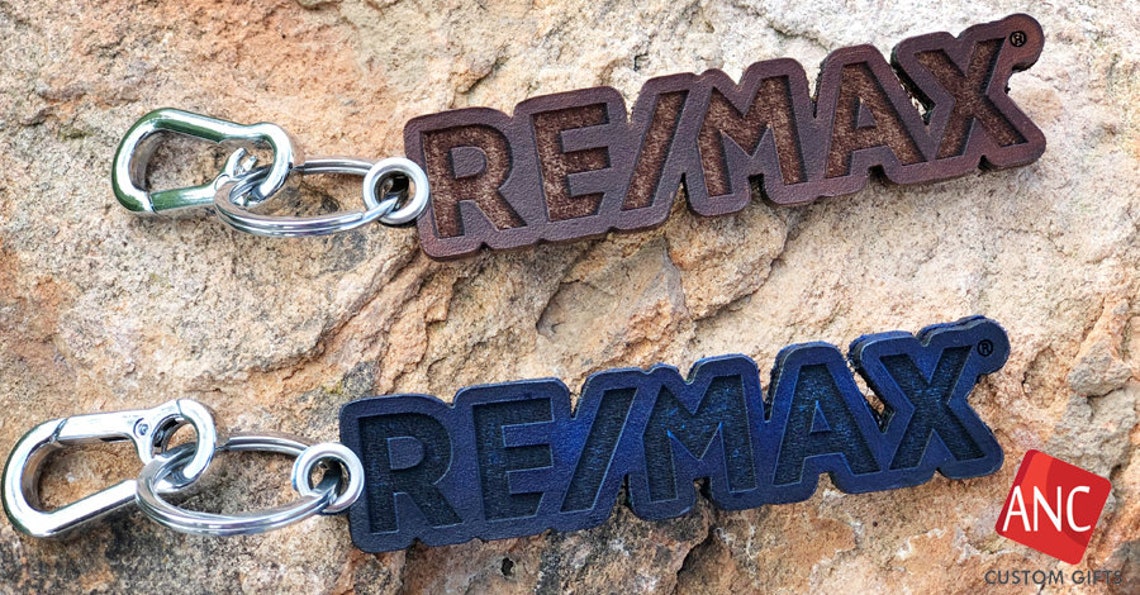 Custom Leather Key Chain Remax Key Chain Keller Williams Etsy