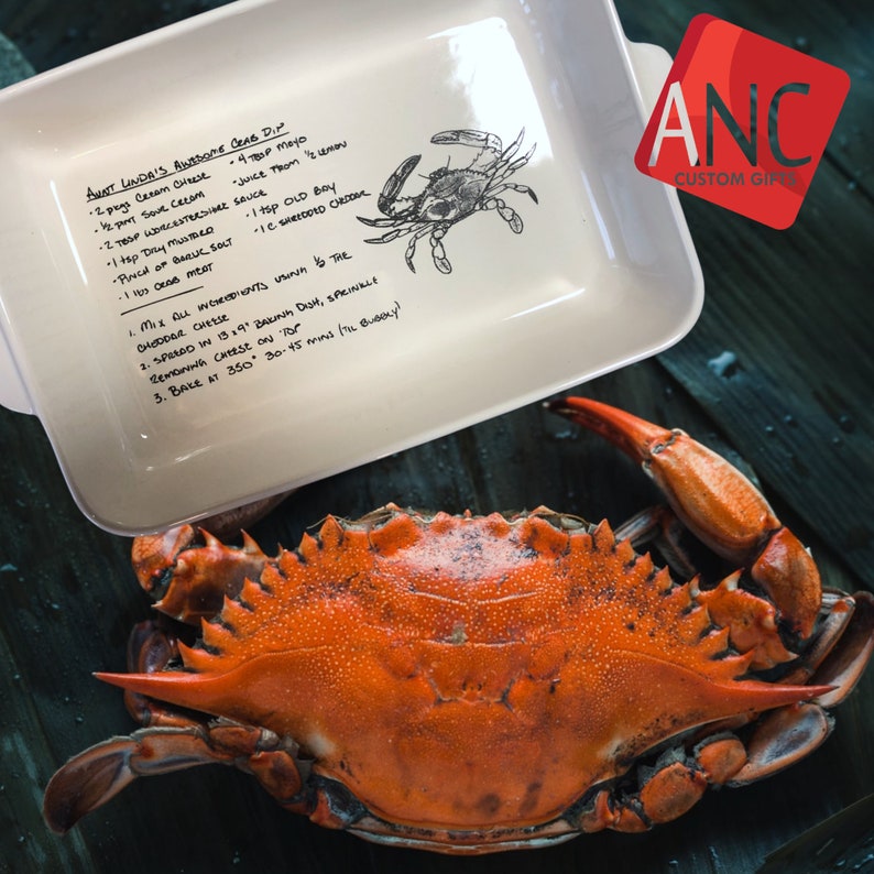 Personalized casserole pan Hand recipe etched Favorite image 1