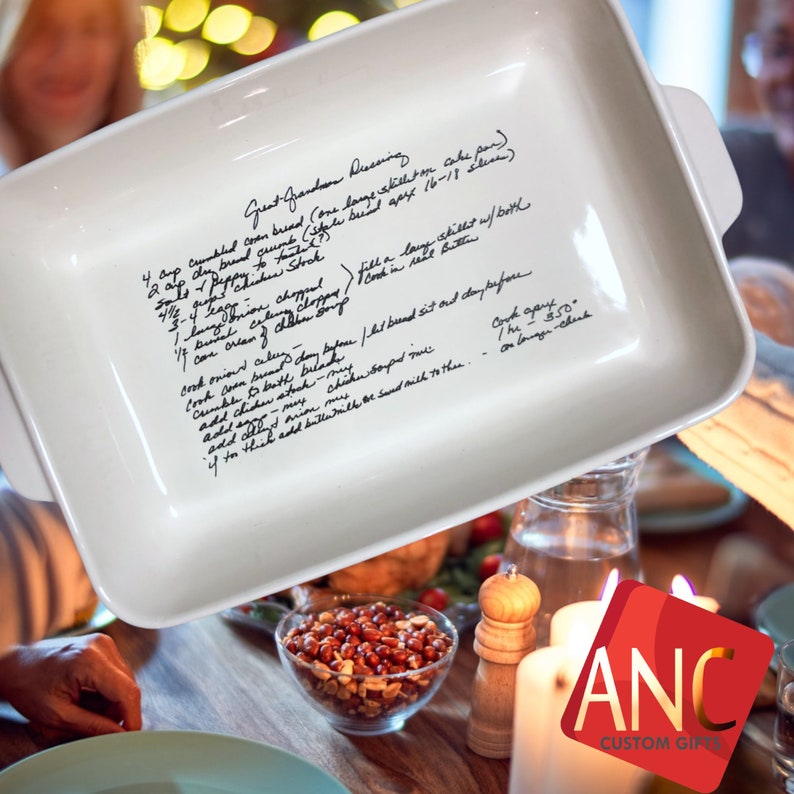 Personalized casserole pan Hand recipe etched Favorite image 5