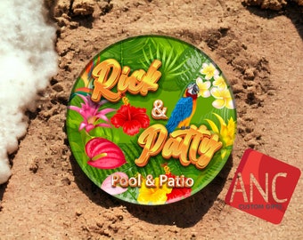 Personalized Tiki Bar Wood Sign, Bar Décor, Poolside Patio Décor, Beach Sign, Lake House Sign, Margaritaville, Custom Swimming Pool Sign