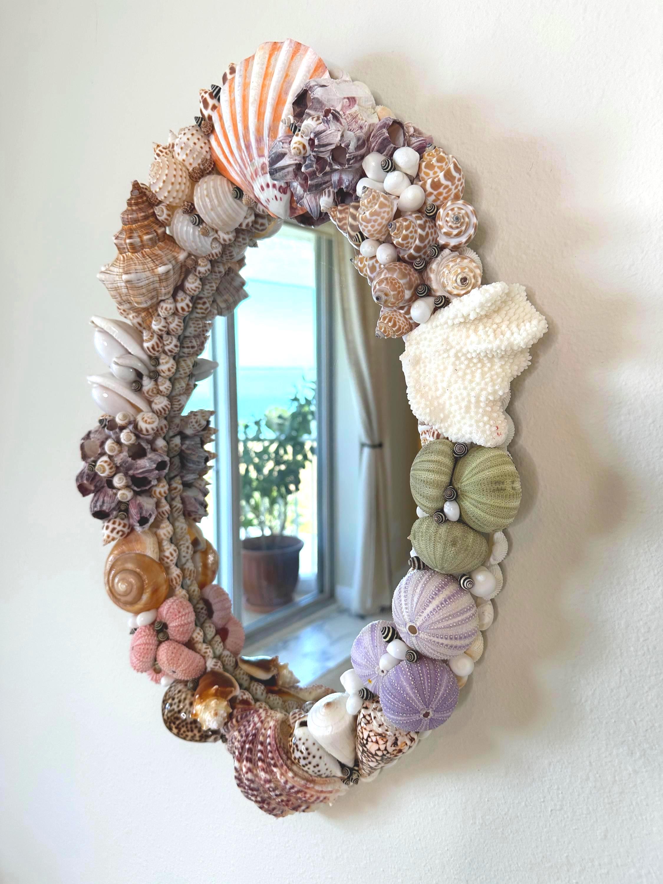 Seashell Mirror – One-of-a-kind Shell-encrusted Coastal Wall Decor - Etsy