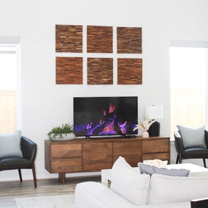 Reclaimed Wood 3D Wall Panels- Natural Stain Finish (Teak)