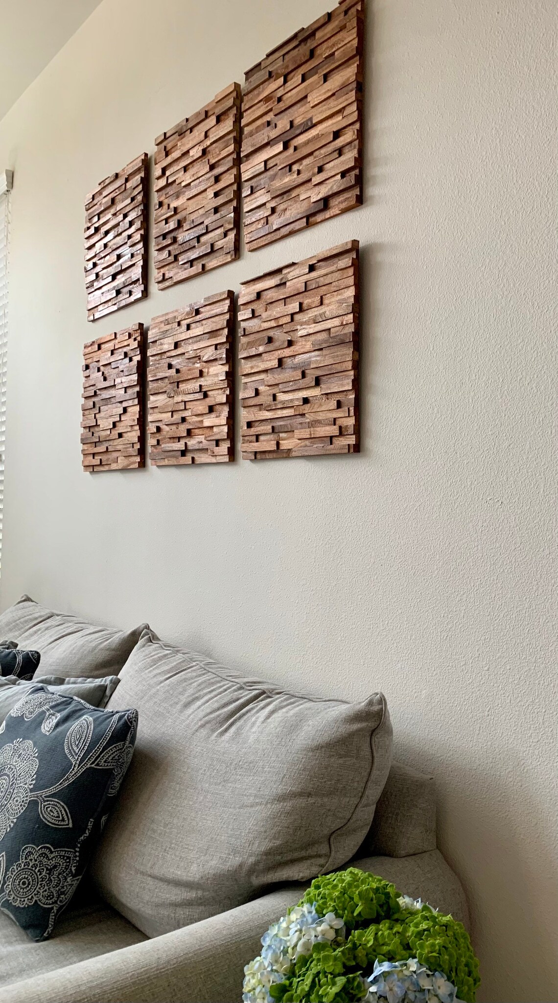 Teak Wood 3D Wall Decor Cherry Finish Etsy