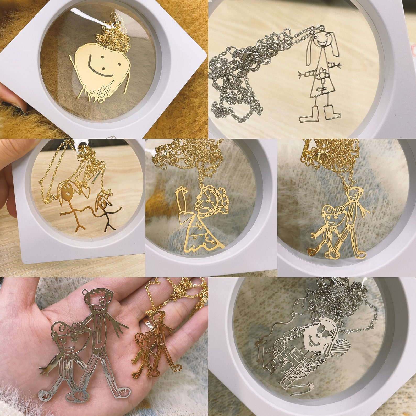 Children Artwork NecklaceKids Art JewelryChildren's Etsy