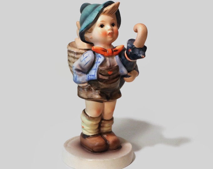 1963-72 Goebel Hummel #198 "Home from Market" Boy with Pig TMK-3 Three Line Mark