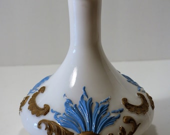 Victorian Dithridge & Co Barber Bottle / Decanter Ship Decanter Shaped - Look at the Paint!