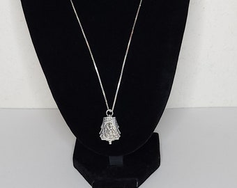 Vintage Antique Sterling Marked Catholic Devotional Pendant 925 Marked Necklace B-5-39