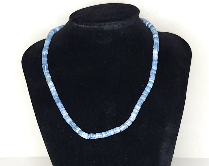 Vintage Blue Dyed Coral Necklace A-9-29
