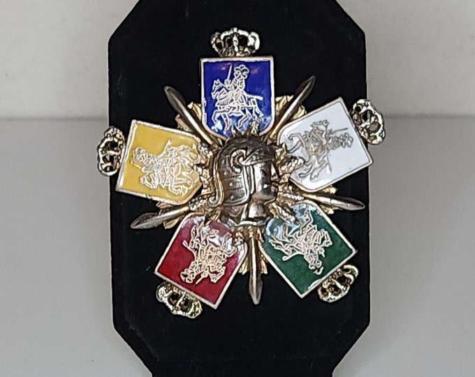 Vintage 1950's Heraldic Brooch Pin B-3-27