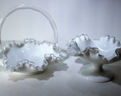 Fenton Silvercrest 2 pc - Basket and Compote