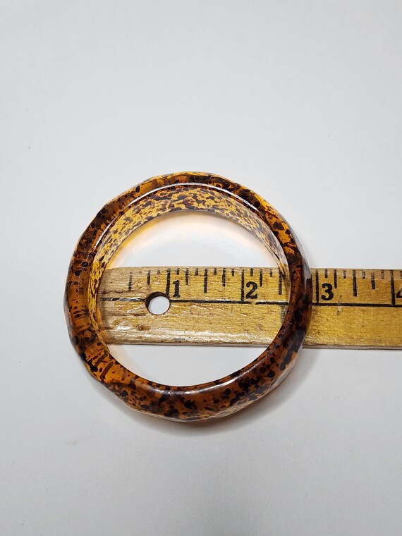 Vintage Translucent Yellow Plastic Bangle Bracele… - image 2