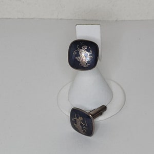 Vintage Siam Sterling Marked Dancing Buddha Cuff Links C-4-50