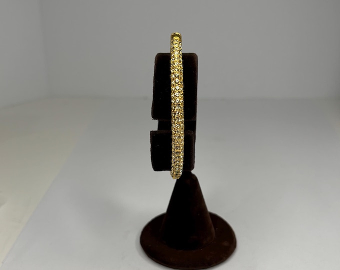 Nolan Miller Gold-Tone Rhinestone Clamper Size 7 D-7-33
