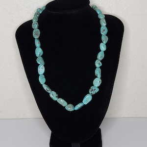 Vintage Jay King &quot;DTR&quot; Desert Rose Trading Signed Turquoise and Sterling Necklace C-8-53
