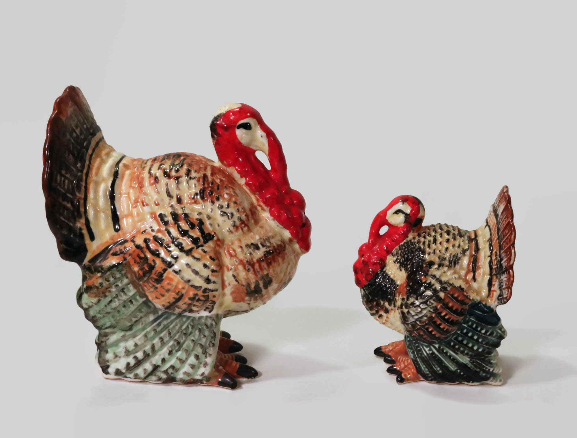 Mid Centuty Ceramic Turkey Salt and Pepper Shaker Set Made in Japan