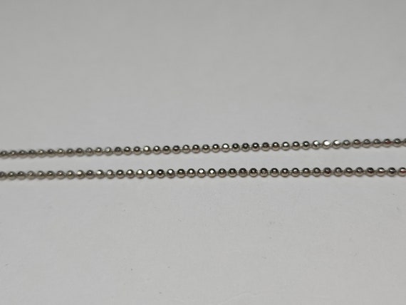 Vintage 8K GF Marked Silver Tone Ball Chain with … - image 6