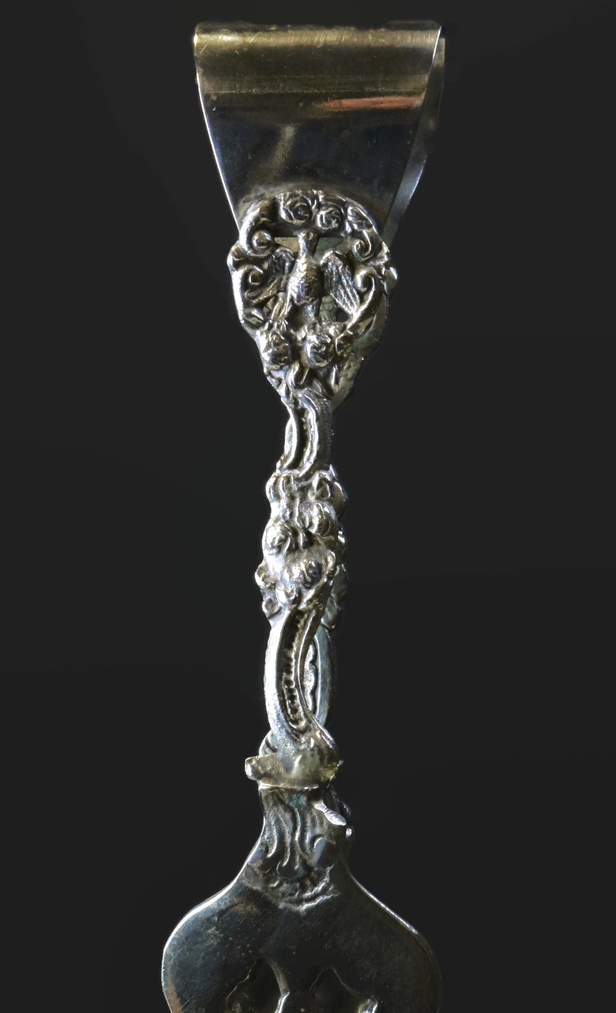 Ugo Bellini Brass Repousse Birds of Prey Talon Claw Sandwich Buffet Tongs