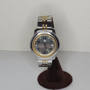 Vintage Victorinox Signed Swiss Made Two Tone Swiss Army Watch with New Battery C-2-50
