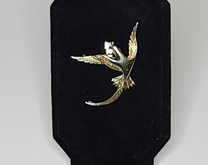 Vintage Sterling Silver Marked Gold Tone Tropicbird Brooch Pin Pendant Combo A-6-9
