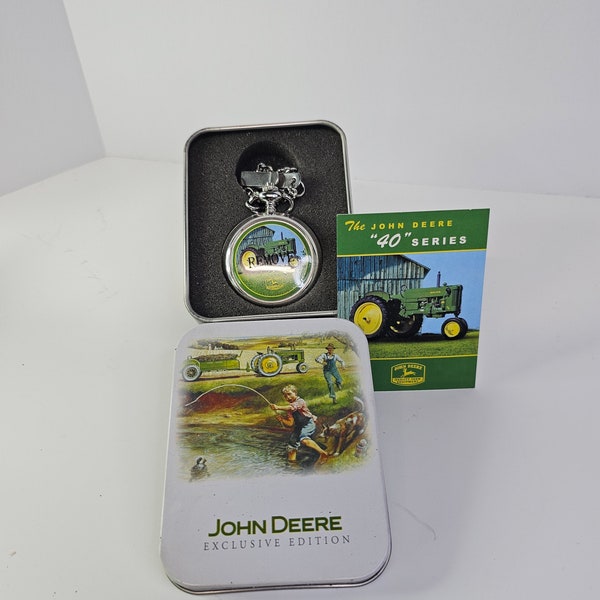 AVON Westminster Exclusive Ed. John Deere JD Pocket Watch - New Battery