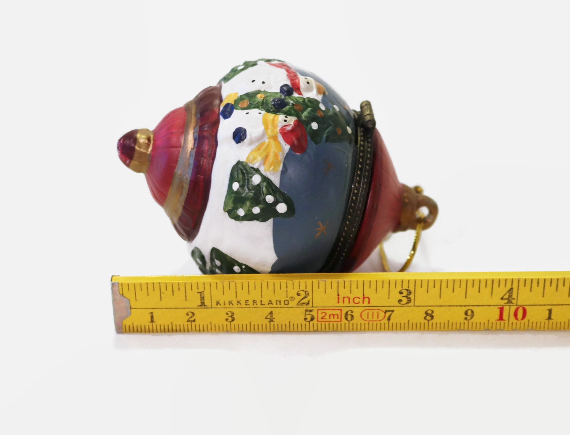 Hand Painted Porcelain Trinket Box Ornaments 5 Plus 1 Free Etsy