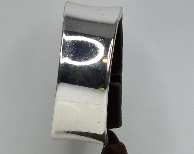 Vintage Anne Klein Silver Tone Stretchy Cuff Bracelet Size 6.75 D-8-17