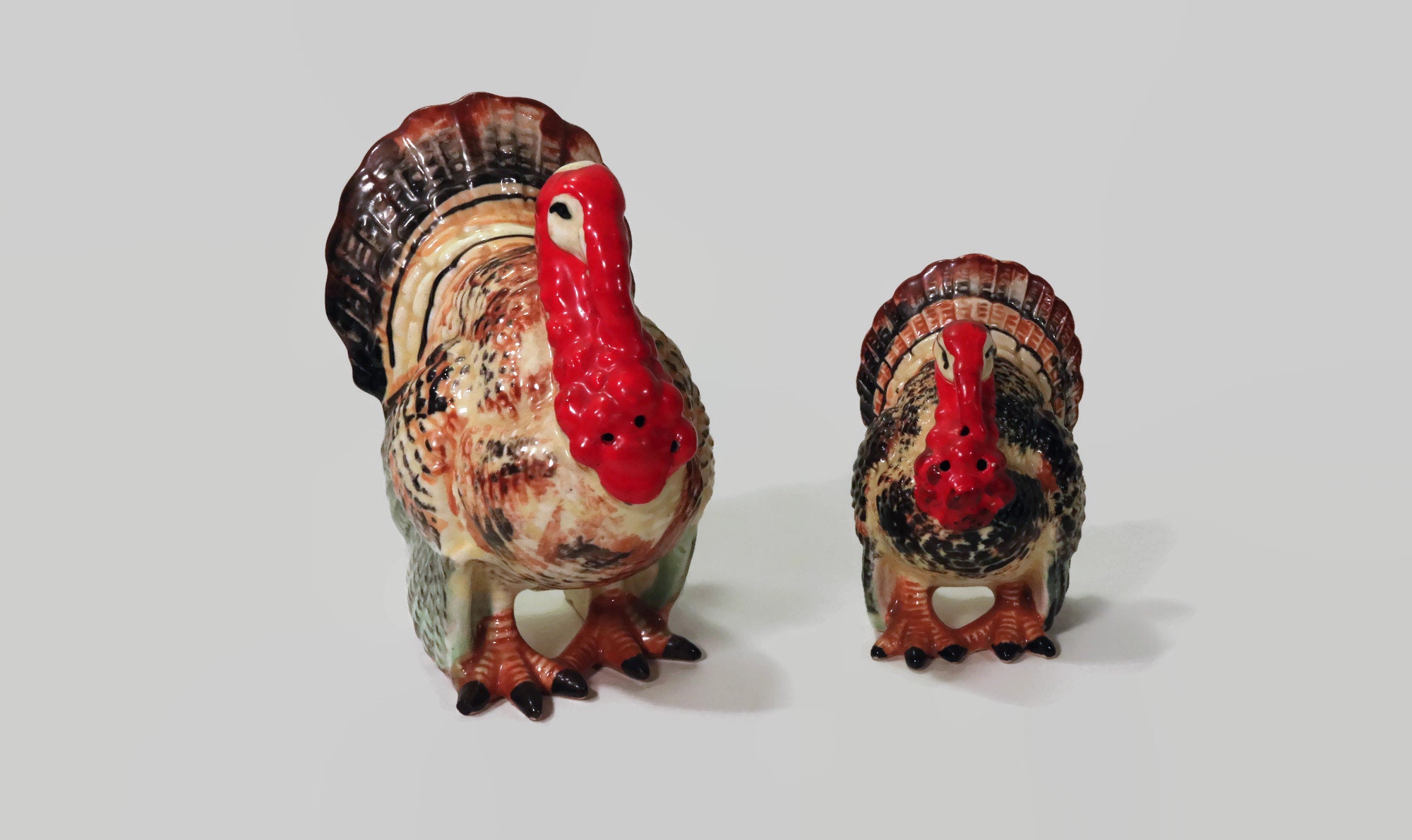 Mid Centuty Ceramic Turkey Salt and Pepper Shaker Set Made in Japan