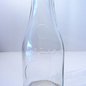 ca. 1923-50&#39;s Thatcher Glass Mfg One Quart Liquid Milk Bottle