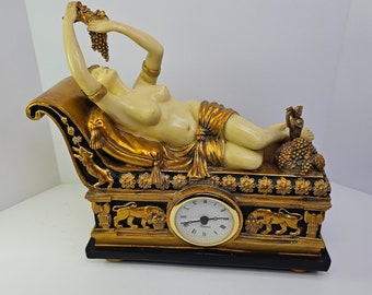 HTF Taranis Grecian Lady with Grapes Clock