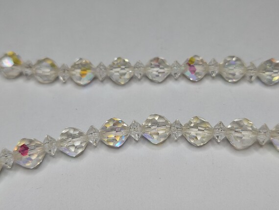 Vintage AB Crystal Faceted Teardrops and Round Be… - image 5