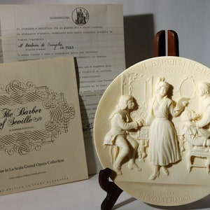 Free Shipping-THE BARBER of SEVILLE -First Edition in La Scala Opera Collection -1980 Ivory Alabaster