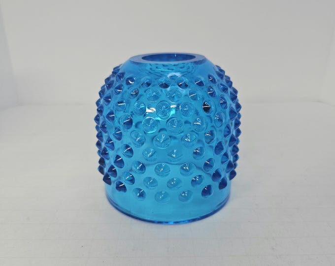 Fenton Colonial Blue Hobnail Fairy Lamp Light Pedestal - Top Shade Part ONLY - Replacement