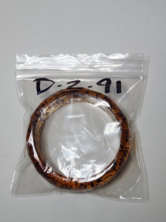 Vintage Translucent Yellow Plastic Bangle Bracele… - image 6