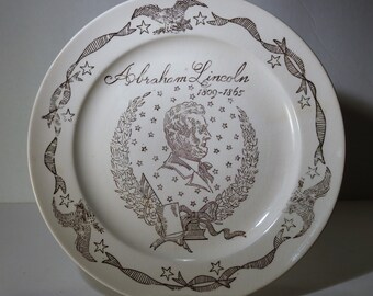 10" Abraham Lincoln 1809-1865 Profile Display Plate