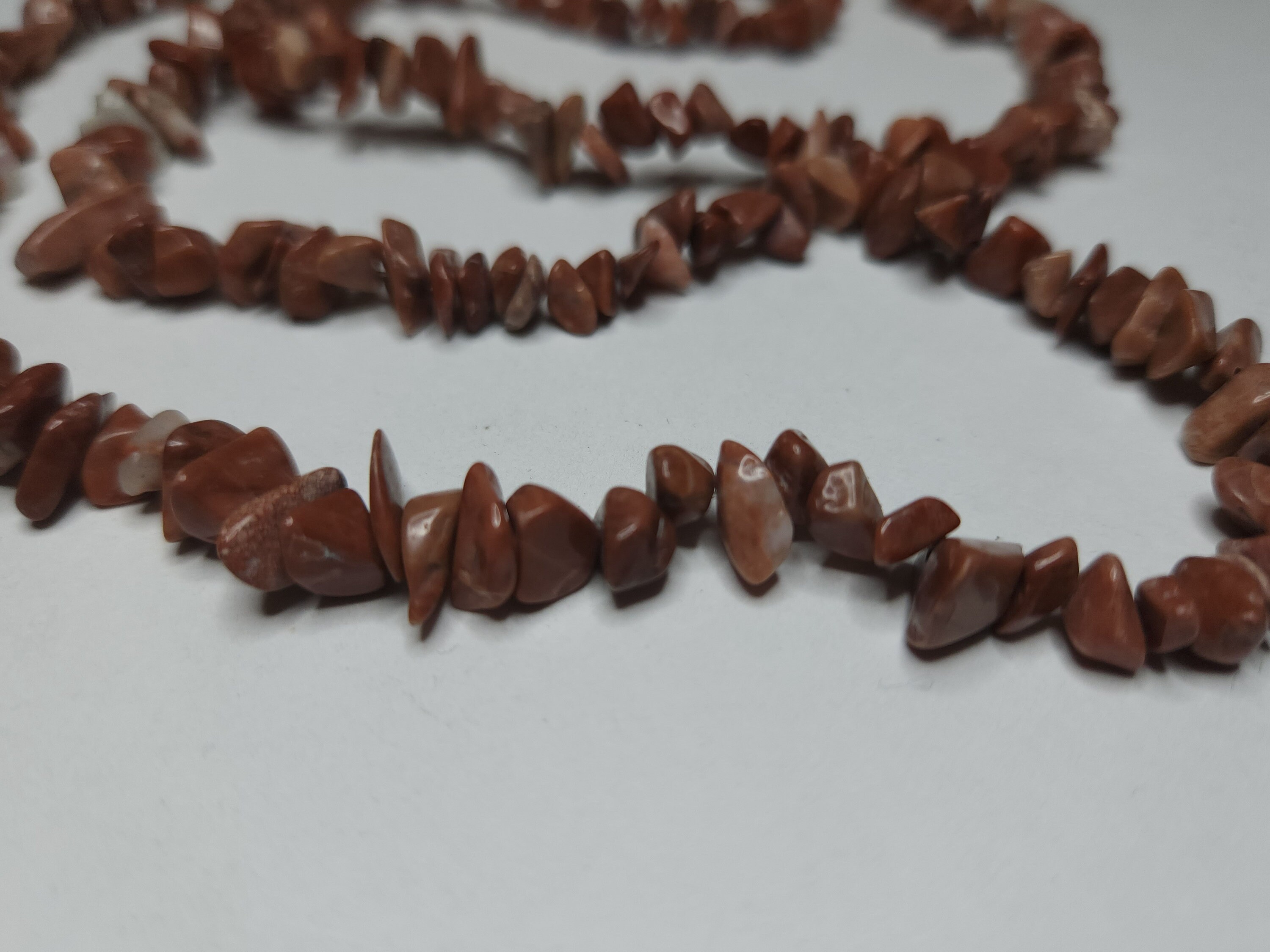 Vintage Light Brown Stone Chip Necklace B-4-84 - Etsy Canada