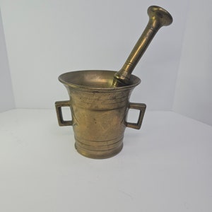 Vintage Messing Stößel und Mörser