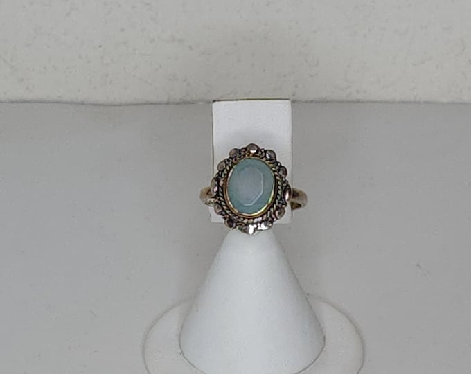 Vintage Sundance Sterling 925 Marked Ring with Blue Chalcedony Stone Size 9.25 C-6-7