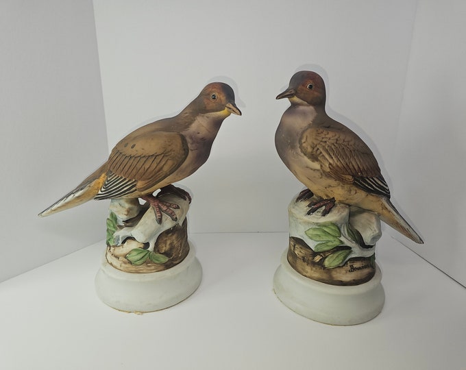 Andrea by Sadek Porcelain Mourning Doves Figurines design by J Boulton