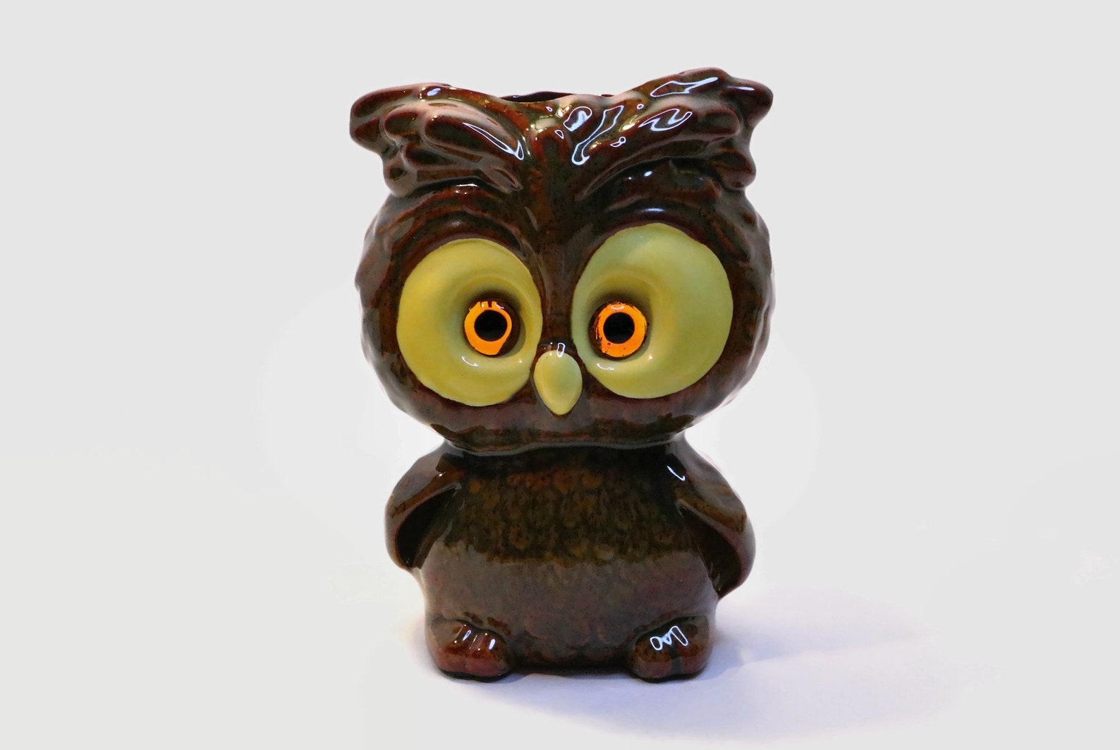 Vintage Luv Conroe Texas Ceramic Owl Tea Light Candle Holder Etsy