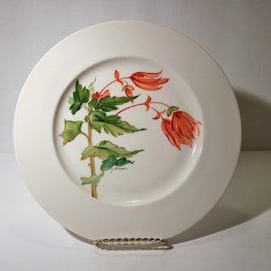 Castleton China 400 Plate with Large Red Flowers