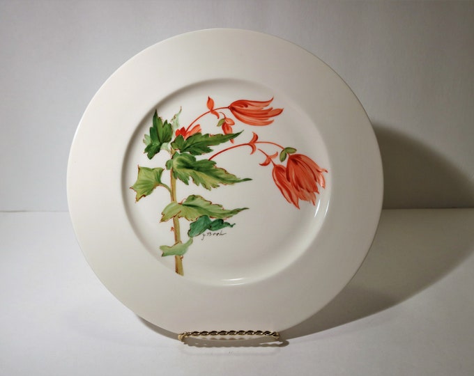 Castleton China 400 Plate with Large Red Flowers